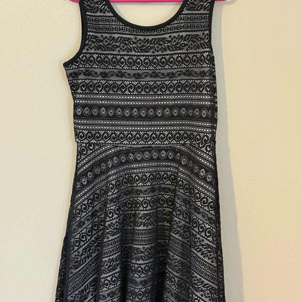 Epic Threads Black and White Sleeveless Fit and Flare Dress